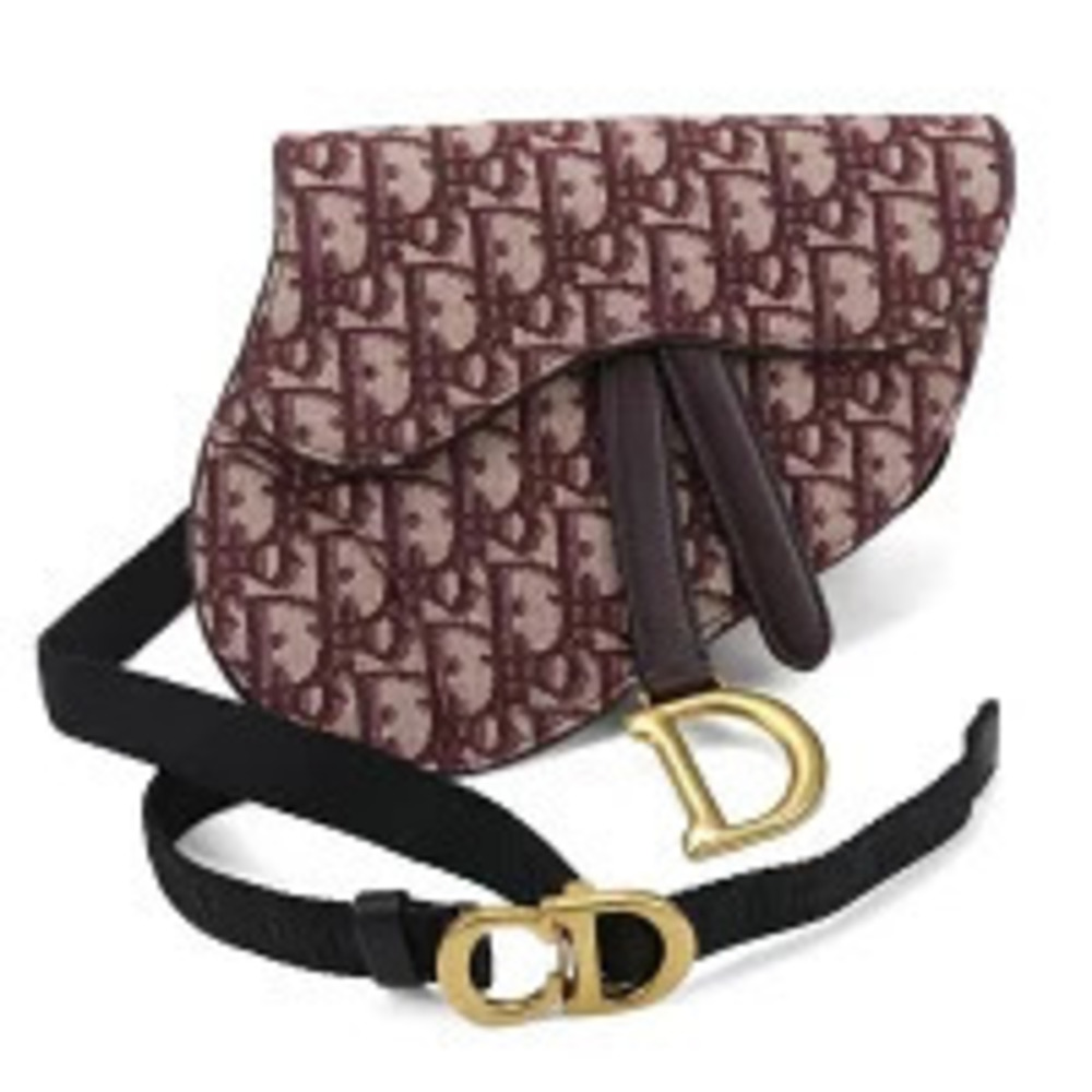 Christian Dior Body Bag Saddle Belt Wine Red